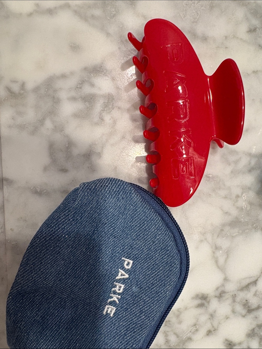 Parke Red Hair Claw Clip - Bold Red Styling Accessory